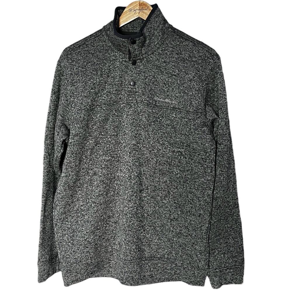 Eddie Bauer Radiator fleece mock neck snap top size large